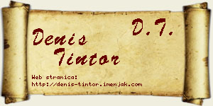 Denis Tintor vizit kartica